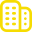 Yellow building icon for block management and commercial property services at Chelton Brown, Northamptonshire.